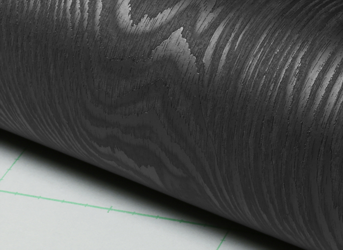 Deep Black Painted Wood Vinyl Wrap