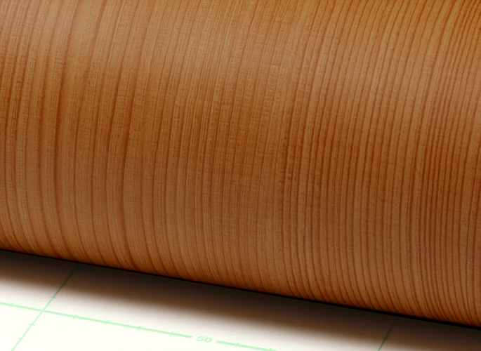 Linear Teak Wood Vinyl Wrap